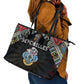 Seychelles Roots Leather Tote Bag African Pride in Fingerprint and Tribal Colors