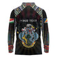 Personalized Seychelles Roots Long Sleeve Polo Shirt African Pride in Fingerprint and Tribal Colors
