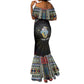Personalized Seychelles Roots Mermaid Dress African Pride in Fingerprint and Tribal Colors