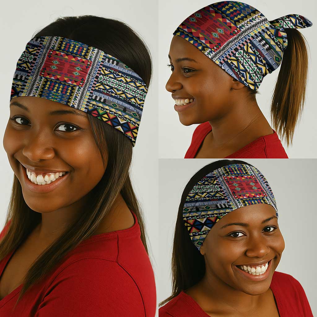 Seychelles Roots Neck Gaiter African Pride in Fingerprint and Tribal Colors - African Pride