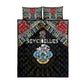 Seychelles Roots Quilt Bed Set African Pride in Fingerprint and Tribal Colors