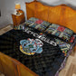 Seychelles Roots Quilt Bed Set African Pride in Fingerprint and Tribal Colors