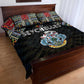 Seychelles Roots Quilt Bed Set African Pride in Fingerprint and Tribal Colors