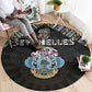 Seychelles Roots Round Carpet African Pride in Fingerprint and Tribal Colors