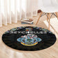 Seychelles Roots Round Carpet African Pride in Fingerprint and Tribal Colors