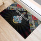 Seychelles Roots Rubber Doormat African Pride in Fingerprint and Tribal Colors
