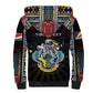 Personalized Seychelles Roots Sherpa Hoodie African Pride in Fingerprint and Tribal Colors