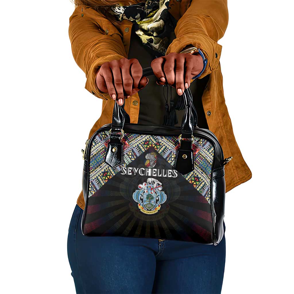 Seychelles Roots Shoulder Handbag African Pride in Fingerprint and Tribal Colors