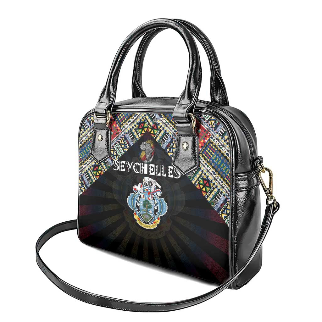 Seychelles Roots Shoulder Handbag African Pride in Fingerprint and Tribal Colors