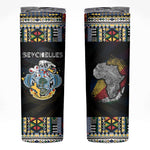 Seychelles Roots Skinny Tumbler African Pride in Fingerprint and Tribal Colors