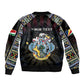 Personalized Seychelles Roots Sleeve Zip Bomber Jacket African Pride in Fingerprint and Tribal Colors