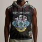 Personalized Seychelles Roots Sleeveless Hoodie African Pride in Fingerprint and Tribal Colors - African Pride
