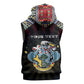 Personalized Seychelles Roots Sleeveless Zip Hoodie African Pride in Fingerprint and Tribal Colors - African Pride