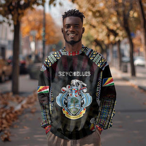 Personalized Seychelles Roots Sweatshirt African Pride in Fingerprint and Tribal Colors