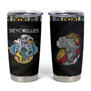 Seychelles Roots Tumbler Cup African Pride in Fingerprint and Tribal Colors