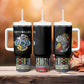 Seychelles Roots Tumbler With Handle African Pride in Fingerprint and Tribal Colors
