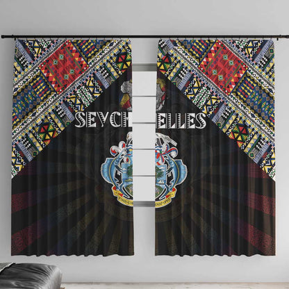 Seychelles Roots Window Curtain African Pride in Fingerprint and Tribal Colors