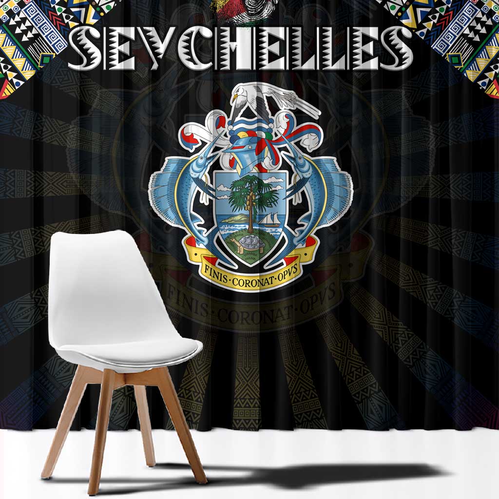 Seychelles Roots Window Curtain African Pride in Fingerprint and Tribal Colors