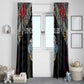 Seychelles Roots Window Curtain African Pride in Fingerprint and Tribal Colors