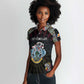 Personalized Seychelles Roots Women Polo Shirt African Pride in Fingerprint and Tribal Colors
