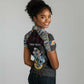 Personalized Seychelles Roots Women Polo Shirt African Pride in Fingerprint and Tribal Colors