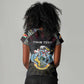 Personalized Seychelles Roots Women V-Neck T-Shirt African Pride in Fingerprint and Tribal Colors