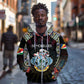 Personalized Seychelles Roots Zip Hoodie African Pride in Fingerprint and Tribal Colors