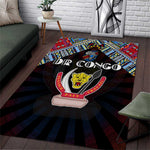 DR Congo Roots Area Rug African Pride in Fingerprint and Tribal Colors