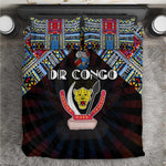 DR Congo Roots Bedding Set African Pride in Fingerprint and Tribal Colors