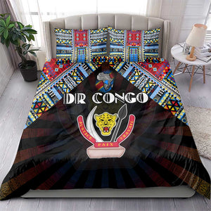 DR Congo Roots Bedding Set African Pride in Fingerprint and Tribal Colors