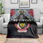 DR Congo Roots Blanket African Pride in Fingerprint and Tribal Colors