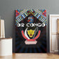 DR Congo Roots Canvas Wall Art African Pride in Fingerprint and Tribal Colors