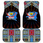 DR Congo Roots Car Mats African Pride in Fingerprint and Tribal Colors