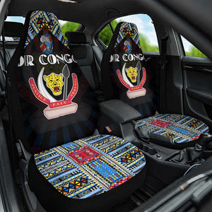 DR Congo Roots Car Seat Cover African Pride in Fingerprint and Tribal Colors