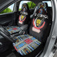DR Congo Roots Car Seat Cover African Pride in Fingerprint and Tribal Colors
