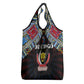 DR Congo Roots Grocery Bag African Pride in Fingerprint and Tribal Colors