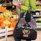 DR Congo Roots Grocery Bag African Pride in Fingerprint and Tribal Colors
