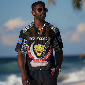 Personalized DR Congo Roots Hawaiian Shirt African Pride in Fingerprint and Tribal Colors