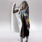DR Congo Roots Hooded Blanket African Pride in Fingerprint and Tribal Colors