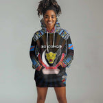 Personalized DR Congo Roots Hoodie Dress African Pride in Fingerprint and Tribal Colors