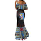 Personalized DR Congo Roots Mermaid Dress African Pride in Fingerprint and Tribal Colors