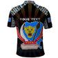 Personalized DR Congo Roots Polo Shirt African Pride in Fingerprint and Tribal Colors