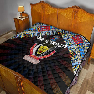 DR Congo Roots Quilt African Pride in Fingerprint and Tribal Colors