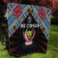 DR Congo Roots Quilt African Pride in Fingerprint and Tribal Colors