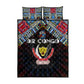 DR Congo Roots Quilt Bed Set African Pride in Fingerprint and Tribal Colors