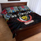 DR Congo Roots Quilt Bed Set African Pride in Fingerprint and Tribal Colors