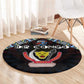 DR Congo Roots Round Carpet African Pride in Fingerprint and Tribal Colors