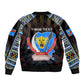 Personalized DR Congo Roots Sleeve Zip Bomber Jacket African Pride in Fingerprint and Tribal Colors