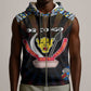 Personalized DR Congo Roots Sleeveless Zip Hoodie African Pride in Fingerprint and Tribal Colors - African Pride