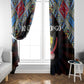 DR Congo Roots Window Curtain African Pride in Fingerprint and Tribal Colors